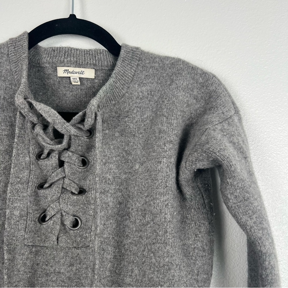 Madewell Merino Wool Lace Up Sweater - Picture 4 of 7